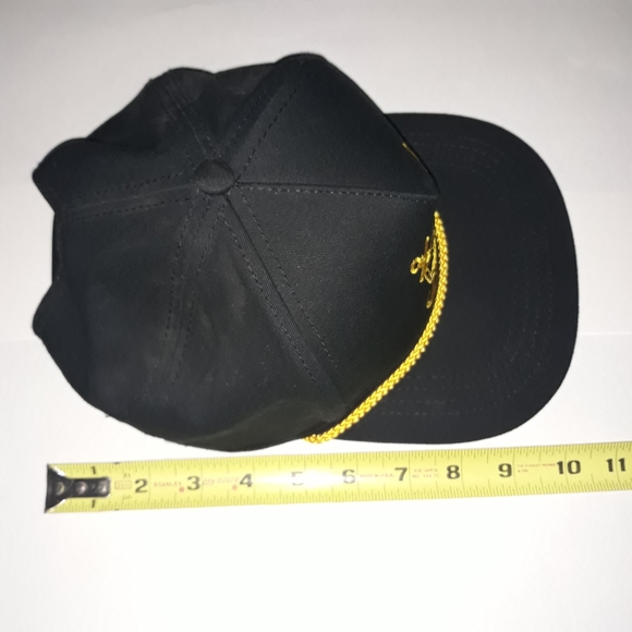 SA Company flat bill black gold snap back hat fish shield anchor hunting - Picture 11 of 16